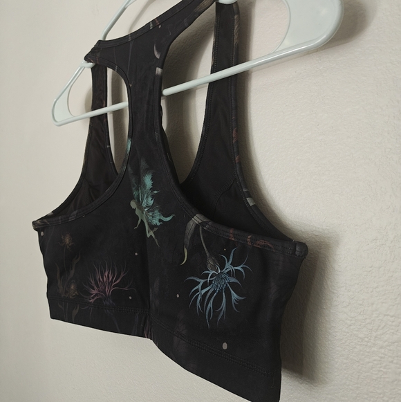 Disturbia Rosanella Floral Fairy Print Racerback Athleisure Sports Bra - Picture 9 of 9